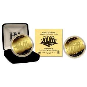  NFL Super Bowl XLIII 24KT Gold Commemorative Coin Sports 
