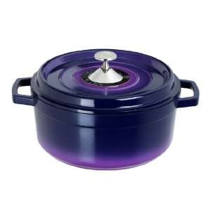   Cast Aluminum Round Soup Pot, Purple, 7.25 Qt.