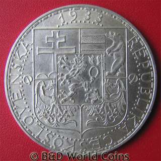 1933 20 korun 17 vf xf silver 700 12 2701 34 small rim nicks three 