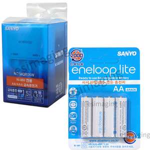 SANYO ENELOOP BATTERY Lite Rechargeable AA Size 4pack Batteries Quick 