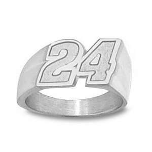  Jeff Gordon No. 24 Mens Ring   Sterling Silver: Jewelry