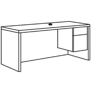  file drawers have full extension slides. Desks and credenzas feature