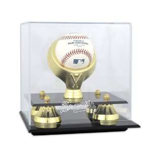   MLB Single Baseball Braves Logo Display Case: Sports & Outdoors