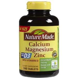 Nature Made Calcium, Magnesium, Zinc, with Vitamin D, Tablets, Value 