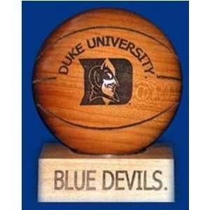  Duke Blue Devils Cherry Wood Laser Engraved Wooden Basketball 