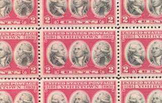 1931   YORKTOWN   #703 Full Mint  MNH  Sheet US Stamps  