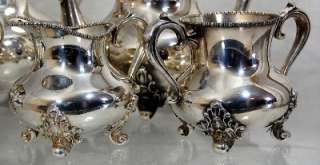 Lot 5 Antique Simpson Hall & Miller Silverplate Footed  