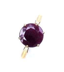 Vintage Retro Natural Ruby 18K Yellow Gold Estate Engagement Jewelry 