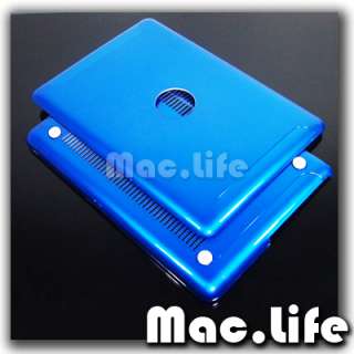 BLUE METALLIC Crystal Hard Case for Macbook White 13  