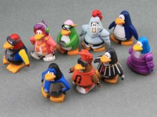 FREE SHIP LOT 9 PCS 2 Inches Disney Club Penguin Series Figures Super 