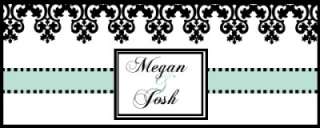 50 Personalized Wedding Scroll Work Napkin Wrappers  