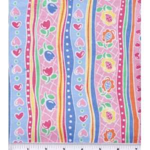 Snuggle Flannel Fabric Floral Stripe:  Home & Kitchen