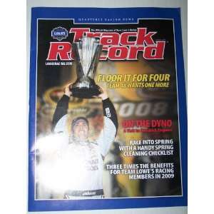 Track Record NASCAR Magazine Jimmie Johnson Spring 2009: Lowes Track 