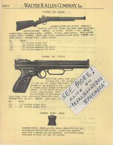 1949 CROSMAN ARMS SILENT AIR RIFLE PISTOL GUN TOY  