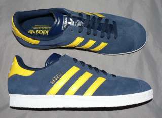 Adidas Gazelle 2 shoes mens new sneakers navy yellow white  