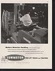 1947 TOWMOTOR FORK LIFT TRACTOR CLEVELAND TRANSPORT AD