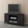 Espresso/ Glass Doors TV LCD Stand/ Media Console  Overstock