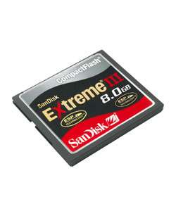 SanDisk 8GB Extreme III Compact Flash Memory Card  Overstock