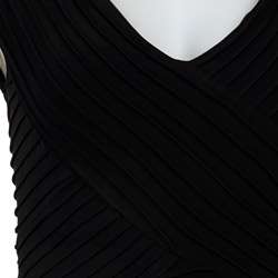 Onyx Nites Womens Black Pin Tuck Dress  