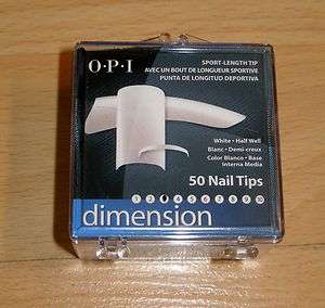 OPI Dimension White Haft Well Nail Tips Various Sizes (50 Nail Tips 