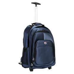 American Tourister Steel Blue Rolling Backpack  