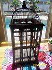 BEAUTIFUL VINTAGE INSPIRED BROWN WOOD BIRD CAGE,28TALL.