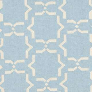 Moroccan Light Blue/ Ivory Dhurrie Wool Rug (6 Round)  