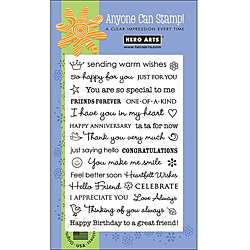 Hero Arts All Occasion Messages Clear Stamps  