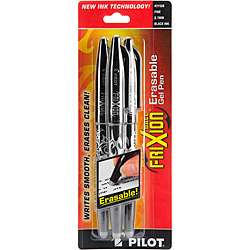 Pilot Pen Frixion Ball Erasable Black Gel Pens (Pack of 3)  Overstock 