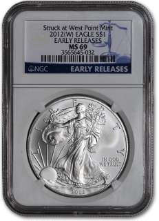 2012 (W) American Silver Eagle   NGC MS69   Early Releases  