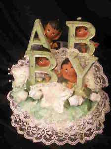 Baby Shower Cake Top Centerpiece Black Babies BABY  