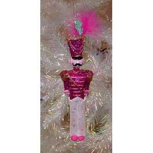  9 Van Craig Sparkling Pink & White Toy Soldier Christmas 