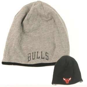  Chicago Bulls Gray / Black Reversible Knit Beanie 