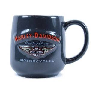 Harley Davidson Ceramic Mug Shot Set:  Kitchen & Dining