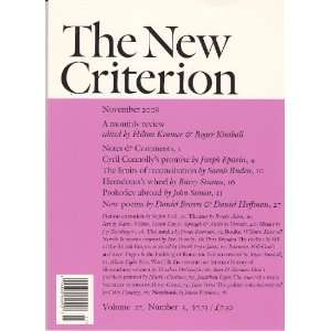  The New Criterion, A Monthly Review, November 2008 (Volume 