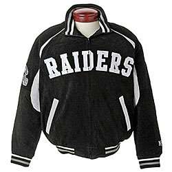 NFL Oakland Raiders Full zip Suede Varsity Jacket  Overstock