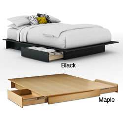 Contemporary Storage Platform Bed  Overstock