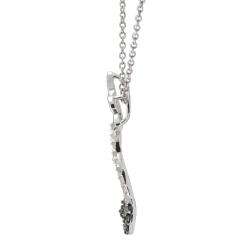   TDW Black and White Diamond Wolf Necklace (J K, I3)  