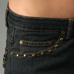Bill Blass Womens Tummy Control Straight Leg Jeans  