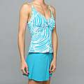Jantzen D Cup Teal Tankini Skirted Two Piece 