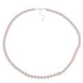 Crystale Silvertone Pink Faux Pearl 20 inch Necklace  Overstock