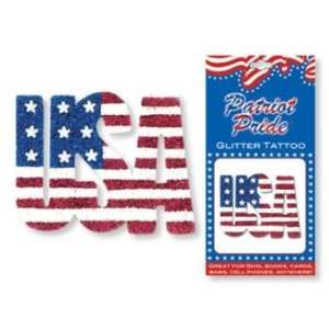  Patriot Pride USA Glitter Tattoo Case Pack 72 Everything 