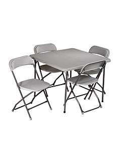 Office Star 5 piece Folding Table and Chair Set  Overstock