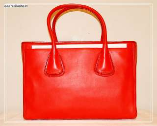 NWT CHANEL Cerf Lambskin Tote Bag 2 Tone Red Special Edition  