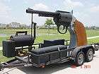 Custom Made STEEL BBQ Gun shaped Smoker Pit with Trailer 7H x 13L