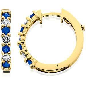  and Diamond hoop earrings in 14kt Yellow Gold 0.55cts Amoro Jewelry