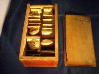 Vintage Black Shield Pocket Watch Springs Wooden Box  