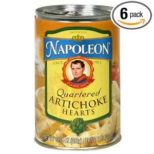 Napoleon Quartered Artichokes, 13.75 Ounce Tin (Pack of 6)  