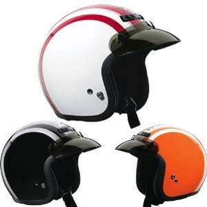   Z1R Jimmy Retro Stripe Open Face Helmet XX Large  Orange Automotive