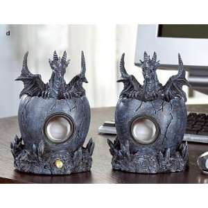  Black Dragon Computer Speakers Medieval Collectible 